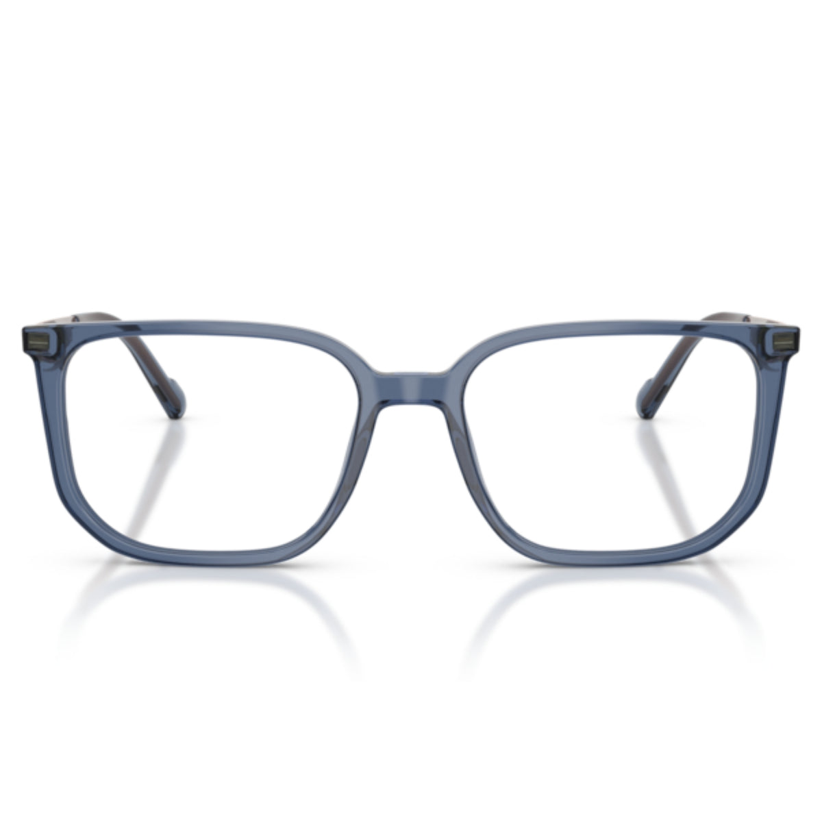 Vogue VO5718I transparent blue geometric eyeglasses, full-rim acetate and metal frame