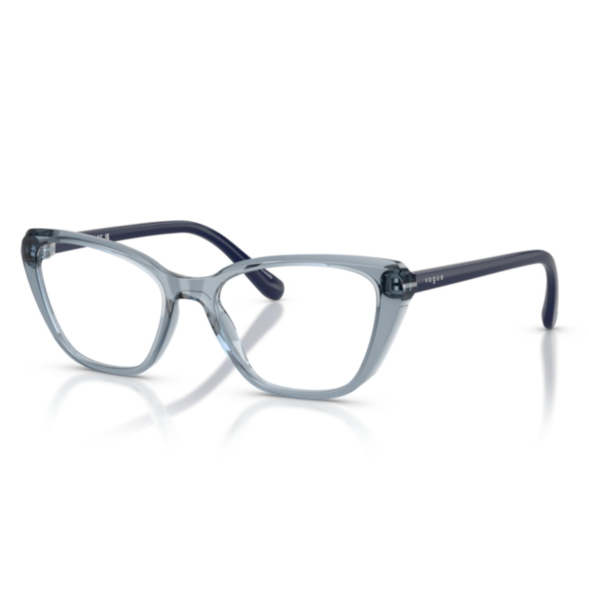Vogue VO5719I transparent blue cat-eye eyeglasses with lightweight frame