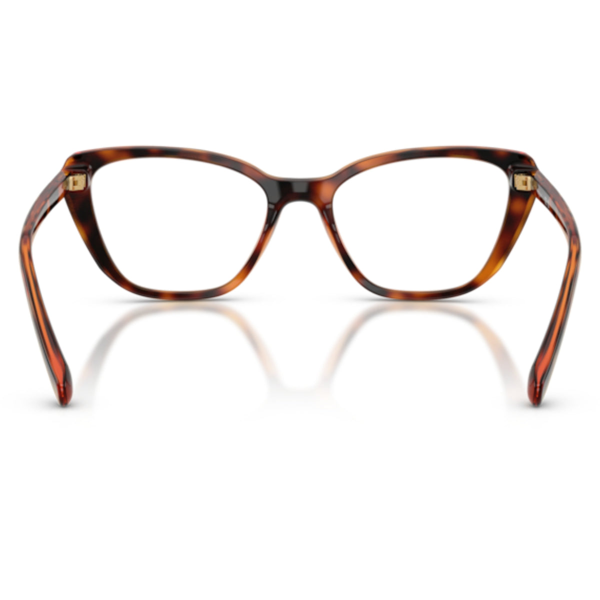 Vogue VO5719I dark havana cat-eye eyeglasses, back view of the frame and temples
